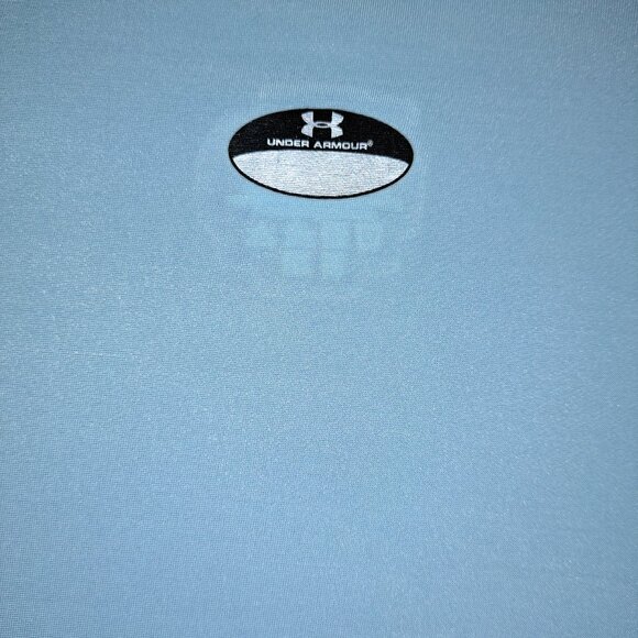 UnderArmour Baby Blue Blue Fitted Compression VNeck Long Sleeve Athletic Shirt - Picture 4 of 7